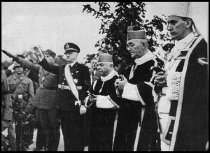 Catholic Archbishop Stepinac with Ustashi (Croatian) Nazis