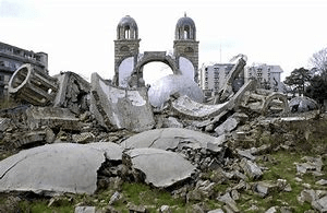serbian church in ruins kosovo