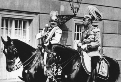 german monarchs on horseback